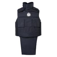 Black full protection bulletproof vest police full body armor ballistic jacket of BVXX-02