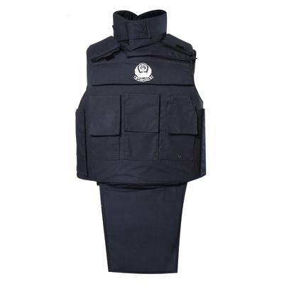 Black full protection bulletproof vest police full body armor ballistic jacket of BVXX-02