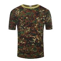 Military digital jungle camo cotton material OEM round neck T shirt