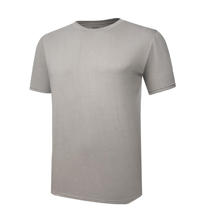 Army grey color OEM available factory price short sleeves cotton material T shirt (3).jpg