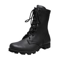 Black gunuine leather rubber outsole men's boots army men boots genuine leather leather boots for men MB15