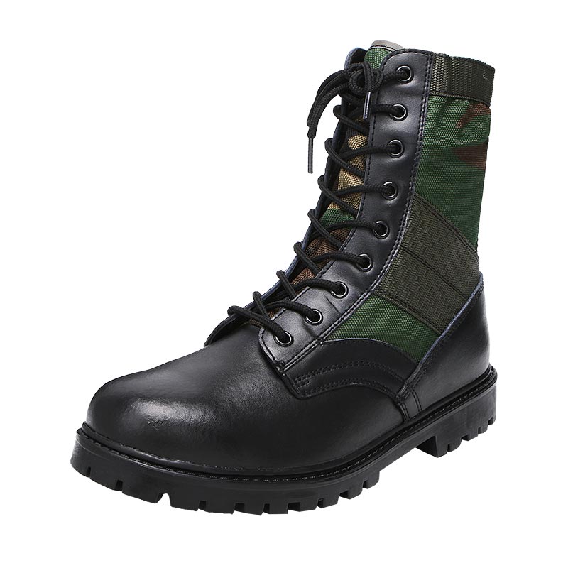 Black Genuine Leather Army Boots Military Boots Gz Xinxing Mb02 | Xinxing
