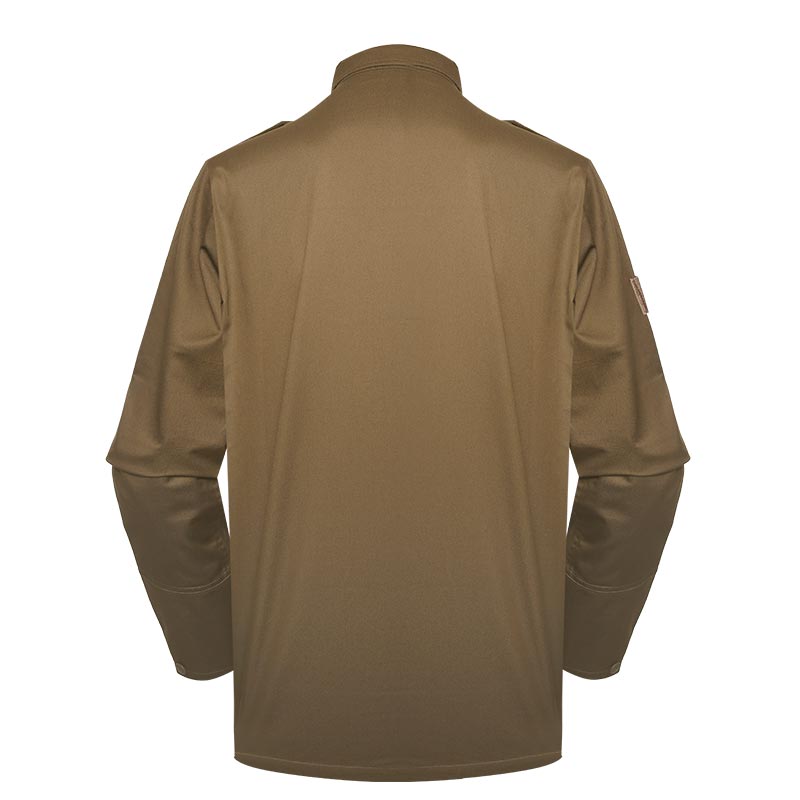 Military Officer Khaki Color Two Pockets With Epaulets Long Sleeves ...