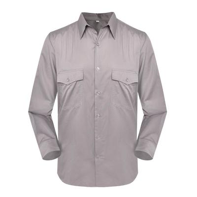 Army officer grey color two pockets TC 6535 long sleeves officer shirt