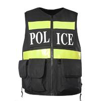 Cambodia Municipal Police Commissioner Reflective Vest with 600D Polyester Oxford Fabric and Reflective Tapes TV14