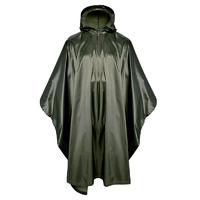 Military 190T Polyester Dark Green Poncho with PVC coating PRXX01