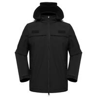 Black military fleece jacket for outdoors MJ06