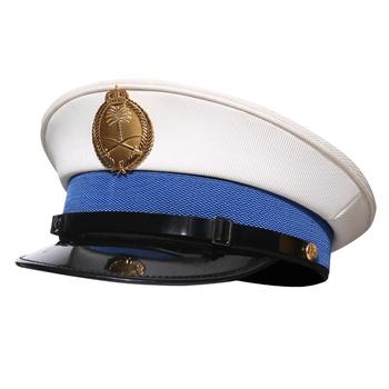 White PVC peak army caps officer military officer cap navy officer caps MAXX06