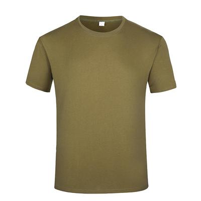 Olive green color cotton round neck soft material T shirt TSHIRT09