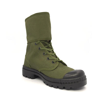 High quality 100% cotton upper military army training combat boots canvas shoes