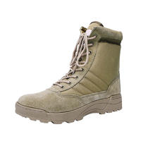 Durable suede leather military combat boots desert color tactical SWAT boots MB01