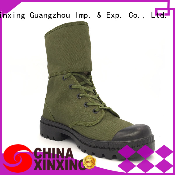 High quality 100% cotton upper military army training combat boots canvas shoes