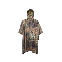 Military Outdoor Germany Camouflage 190T Polyester 145*210cm PVC Coating Poncho or Raincoat PRXX02