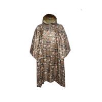 Military Outdoor Forest Camouflage 190T Polyester 145*210cm PVC Coating Poncho or Raincoat PRXX03