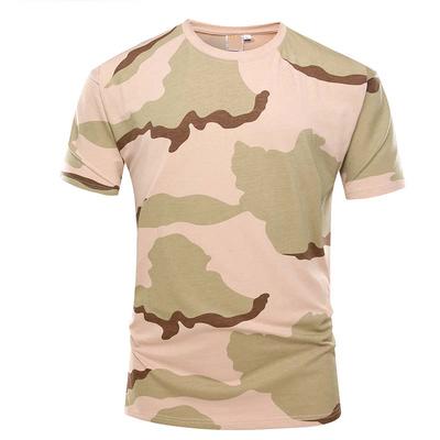 Military desert camo color short sleeves OEM knited T shirt