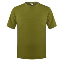 Military olive green color summer outdoor training OEM knited T shirt